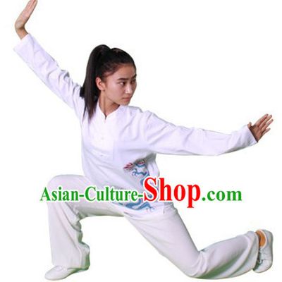 Chinese Traditional Kung Fu Practice and Competition Costume Wing Chun Apparel Taiji Tai Chi Uniform for Adults Children Women Girls