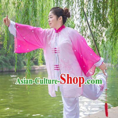 Chinese Asian Kung Fu Martial Arts Practice and Competition Costume Wing Chun Apparel Taiji Tai Chi Uniform for Adults Children Men Women Boys Girls
