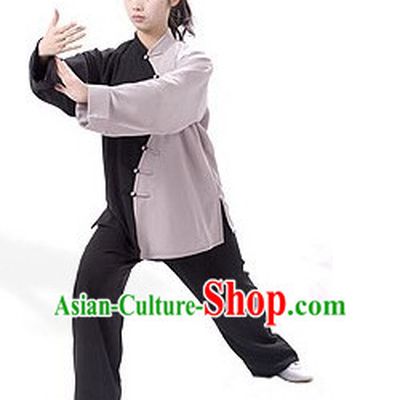 Chinese Traditional Kung Fu Martial Arts Practice and Competition Costume Wing Chun Apparel Taiji Tai Chi Uniform for Adults Children Women Girls