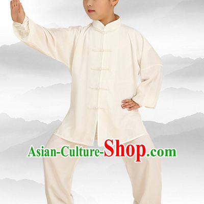 Chinese Asian Mandarin Kung Fu Martial Arts Practice and Competition Costume Wing Chun Apparel Taiji Tai Chi Uniform for Adults Children Men Women Boys Girls