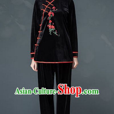 Chinese Asian Mandarin Kung Fu Martial Arts Practice and Competition Costume Wing Chun Apparel Taiji Tai Chi Uniform for Adults Children Men Women Boys Girls