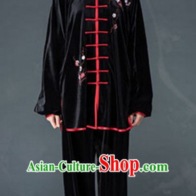 Chinese Asian Mandarin Kung Fu Martial Arts Practice and Competition Costume Wing Chun Apparel Taiji Tai Chi Uniform for Adults Children Men Women Boys Girls