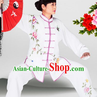Chinese Asian Mandarin Kung Fu Martial Arts Practice and Competition Costume Wing Chun Apparel Taiji Tai Chi Uniform for Adults Children Men Women Boys Girls