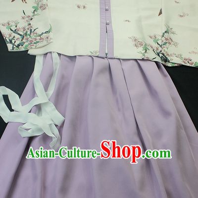 Ancient Chinese Han Fu Garment Top and Bottom Clothing Complete Set for Women or Girls