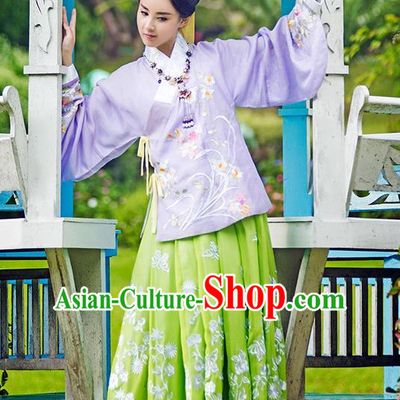 Ancient Chinese Ming Dynasty Princess Clothing and Headpieces Complete Set for Women or Girls