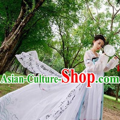 Ancient Chinese Tang Dynasty Princess Empress Queen Embroidered Clothing and Headpieces Complete Set for Women or Girls