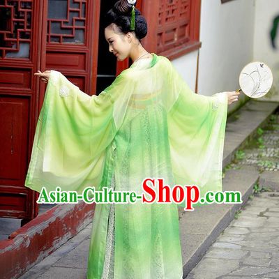 Ancient Chinese Tang Dynasty Princess Empress Queen Embroidered Clothing and Headpieces Complete Set for Women or Girls