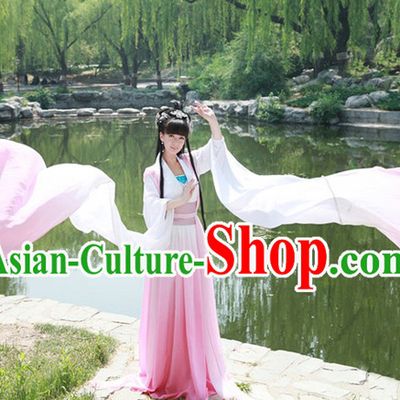 Chinese Classic Water Sleeves Long Sleeves Dance Costumes for Women or Girls