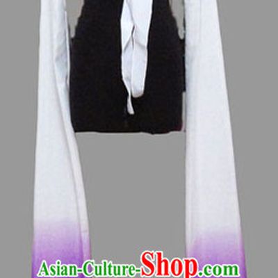 White to Purple Chinese Classic Water Sleeve Dance Costumes for Women or Girls
