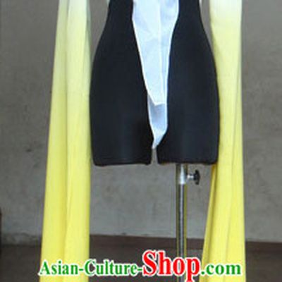 White to Yellow Chinese Classic Water Sleeve Dance Costumes for Women or Girls