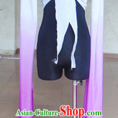 White to Black Chinese Classic Water Sleeve Dance Costumes for Women or Girls