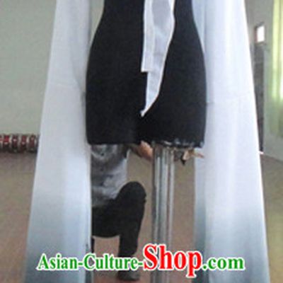 White to Black Chinese Classic Water Sleeve Dance Costumes for Women or Girls