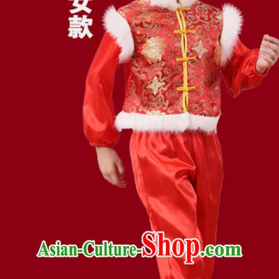 Chinese Traditional New Year Dance Suits for Boys Kids Children