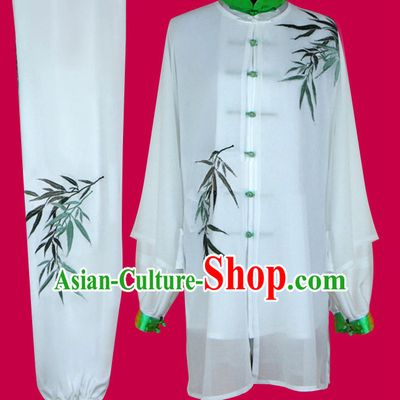 Embroidered Bamboo Tai Chi Taiji Competition Uniform Outfits