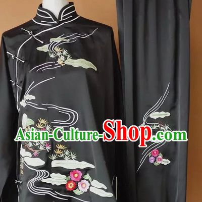 Top Embroidered Mandarin Tai Chi Taiji Martial Arts Competition Uniforms Dresses Suits Outfits