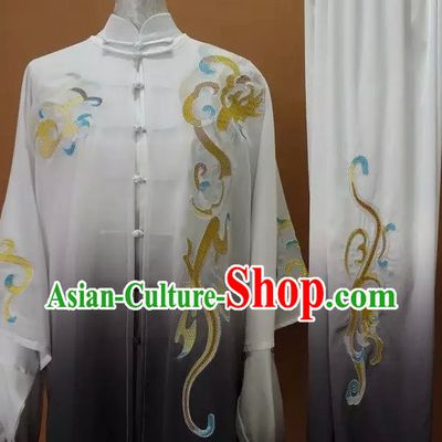 Top Embroidered Mandarin Tai Chi Taiji Martial Arts Competition Uniforms Dresses Suits Outfits