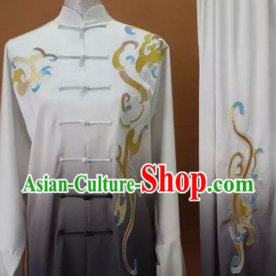 Top Embroidered Mandarin Tai Chi Taiji Martial Arts Competition Uniforms Dresses Suits Outfits