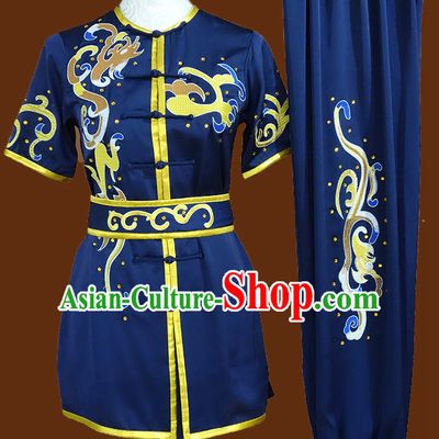 Top Embroidered Mandarin Tai Chi Taiji Kung Fu Martial Arts Competition Uniform Dresses Suits Outfits for Adults