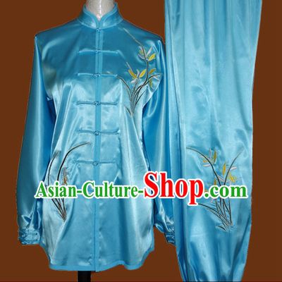 Top Embroidered Mandarin Tai Chi Taiji Kung Fu Martial Arts Competition Uniform Dresses Suits Outfits for Adults