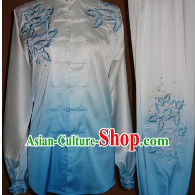 Top Embroidered Mandarin Tai Chi Taiji Kung Fu Martial Arts Competition Uniform Dresses Suits Outfits for Adults