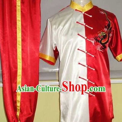 Top Embroidered Mandarin Tai Chi Taiji Kung Fu Martial Arts Competition Uniform Dresses Suits Outfits for Adults