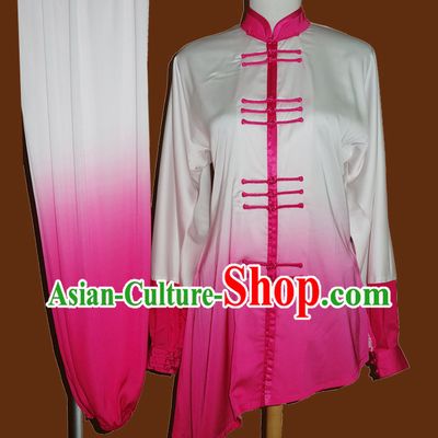Color Change Top Mandarin Tai Chi Taiji Kung Fu Martial Arts Competition Uniform Dresses Suits Outfits for Adults