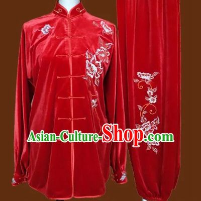 Top Mandarin Tai Chi Taiji Kung Fu Martial Arts Competition Uniforms Dresses Suits Outfits for Adults