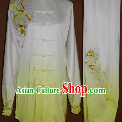 Top Mandarin Tai Chi Taiji Kung Fu Martial Arts Competition Uniforms Dresses Suits Outfits for Adults