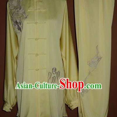 Top Tai Chi Taiji Kung Fu Gongfu Martial Arts Wu Shu Competition Uniforms Dresses Suits Outfits for Adults and Kids