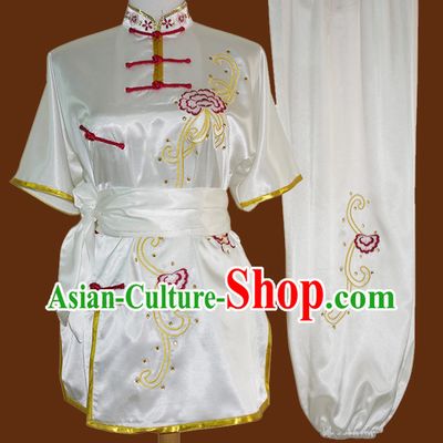 Top Tai Chi Taiji Kung Fu Gongfu Martial Arts Wu Shu Competition Uniforms Dresses Suits Outfits for Adults and Kids