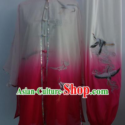Color Transition Top Tai Chi Taiji Kung Fu Gongfu Martial Arts Wu Shu Wushu Championship Competition Uniforms Clothes Dresses Suits Outfits for Adults and Kids