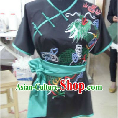 Top Embroidered Tai Chi Taiji Kung Fu Gongfu Martial Arts Wu Shu Wushu Championship Competition Uniforms for Adults and Kids