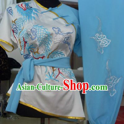 Top Embroidered Tai Chi Taiji Kung Fu Gongfu Martial Arts Wu Shu Wushu Championship Competition Uniforms for Adults and Kids