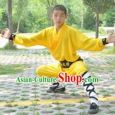Yellow Chinese Folk Shaolin Monk Uniform