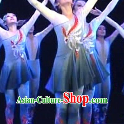 Chinese Folk Dance Costumes and Headpieces for Women