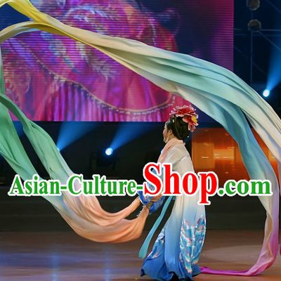Pure Silk 12 Meters Color Changing Dance Ribbon Dancing Ribbons
