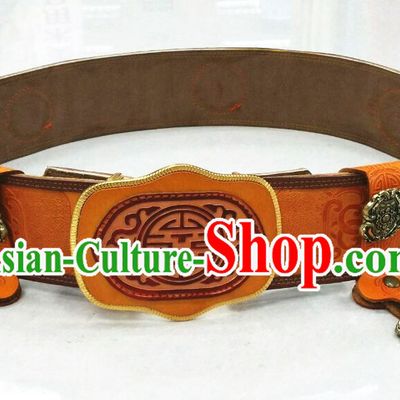 Traditional Chinese Mongolian Feather Belt
