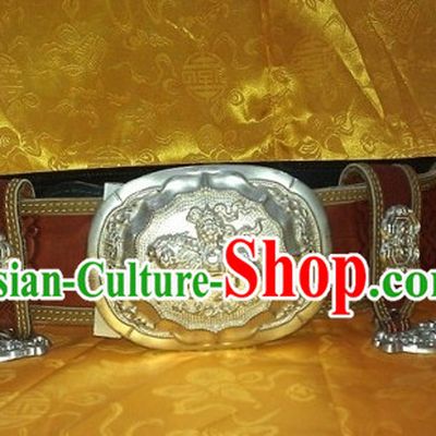 Traditional Chinese Mongolian Feather Belt for Men Boys