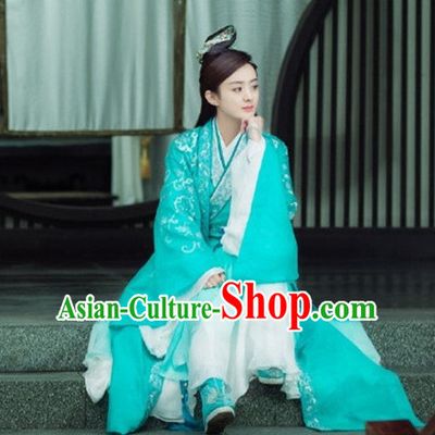 Ancient Chinese Fairy Clothing and Headdress Complete Set for Women