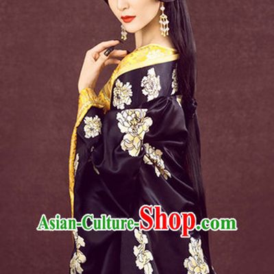 Ancient Chinese Queen Clothing and Headdress Complete Set for Women