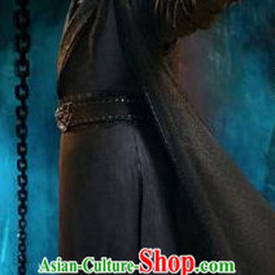 Ancient Chinese Swordsman Clothing and Hair Jewelry Complete Set for Men