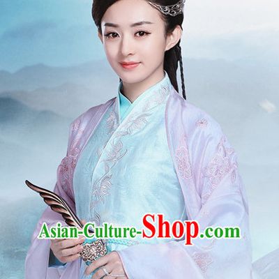 Ancient Chinese Fairy Costumes and Hair Jewelry Complete Set for Boys Kids Youth Children