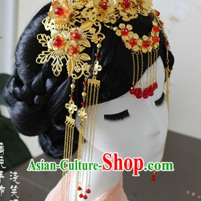 Ancient Chinese Empress Princess Queen Crown Coronet Headpieces Headdress Hair Accessories Set