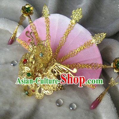 Ancient Chinese Empress Princess Phoenix Queen Crown Coronet Headpieces Headdress Hair Accessories Set