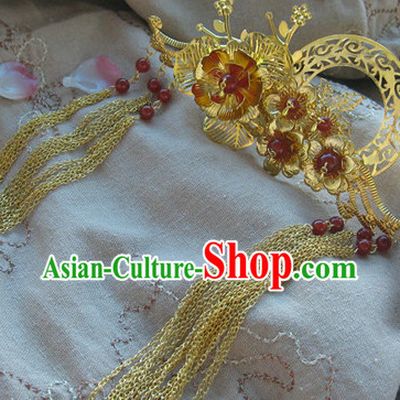 Ancient Chinese Empress Princess Phoenix Queen Crown Coronet Headpieces Headdress Hair Accessories Set