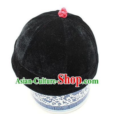 Top Handmade Classica Black Velvet Traditional Hat for Men