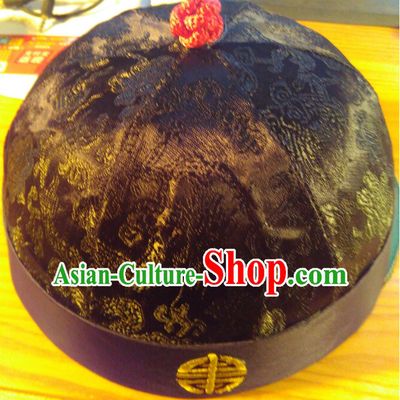 Traditional Chinese Black Hat for Men
