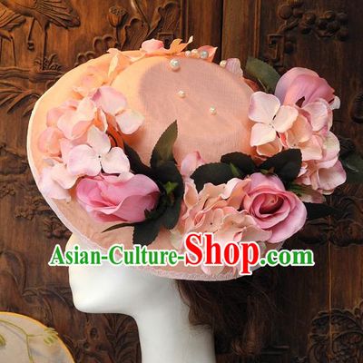 Handmade Flower Decorations Hat for Ladies