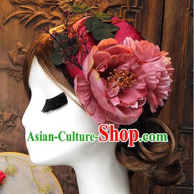 Top Imperial Royal Handmade Flower Decoration Hat for Ladies