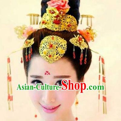 Ancient Chinese Empress Princess Queen Hair Style Accessories Hair Sticks Clips Hair Pin Hair Pieces Combs Ancient Chinese Chopsticks Asian Wedding Bridal Hair Ornaments Crown